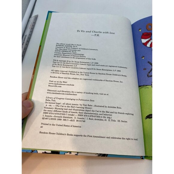 Vintage Dr. Seuss The Cat and the Hat On Beyond Bugs! All About Insects Book - Picture 4 of 6